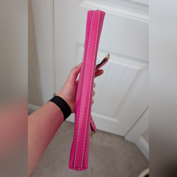 NWOT Kate Spade Hot Pink Gold Chain Shoulder Bag - Picture 6 of 9